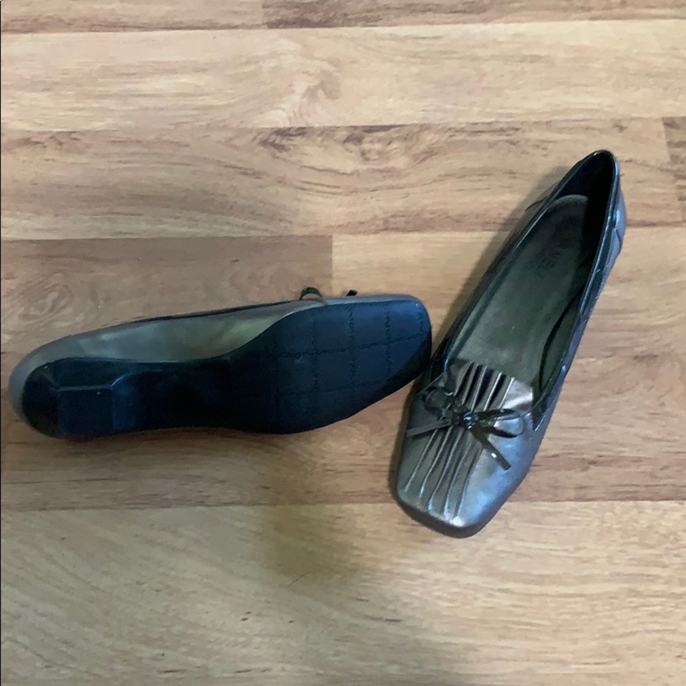 Vaneli Pewter Pearl Party Shoes
